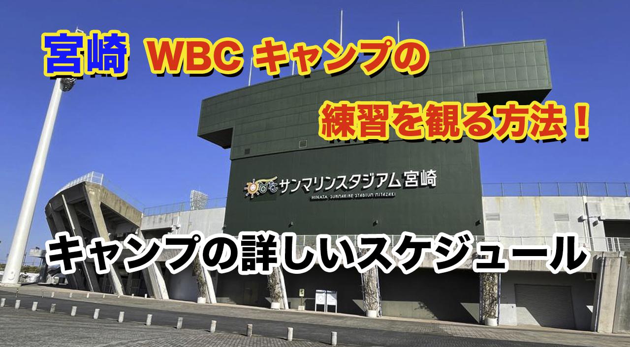 宮崎WBCキャンプの練習を見る方法とキャンプの詳しい日程