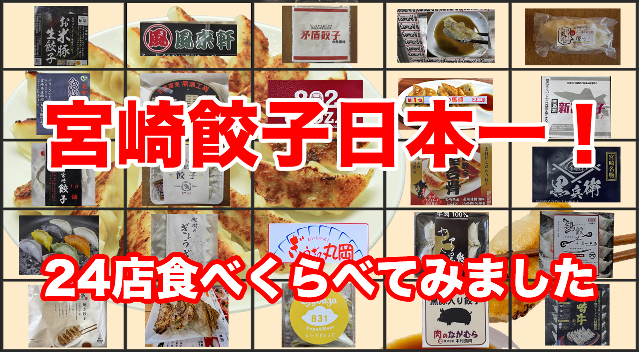 宮崎ぎょうざ日本一！24店食べくらべまとめ！どこがおいしい？