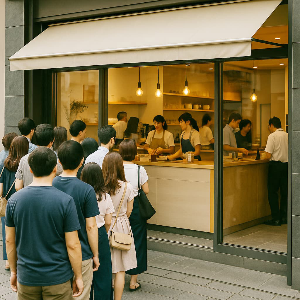 一般的なインスタグラマーに頼んだ直後のお店の行列