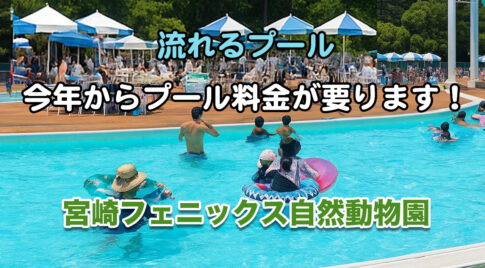 宮崎フェニックス自然動物園の流れるプールが平成7年から有料