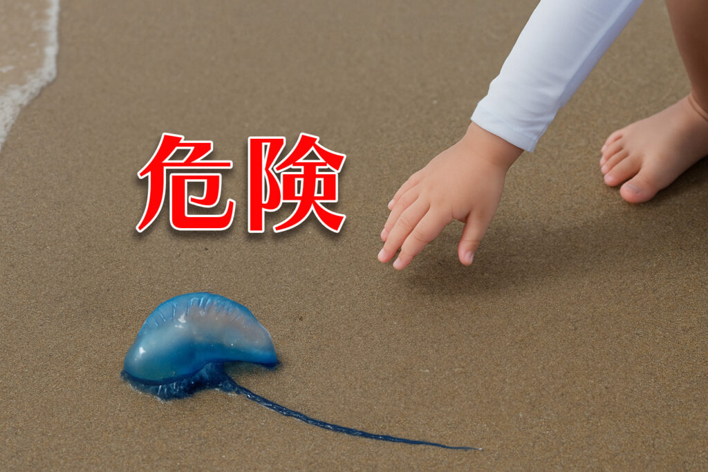 カツオノエボシが危険な画像