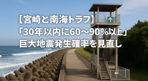 【宮崎と南海トラフ】「30年以内に60〜90％以上」巨大地震発生確率を見直し