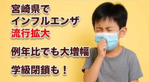 宮崎県内でインフルエンザ流行拡大アイキャッチ画像
