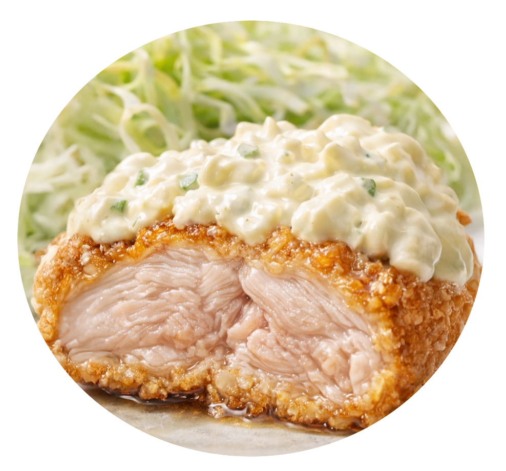 もも肉チキン南蛮断面