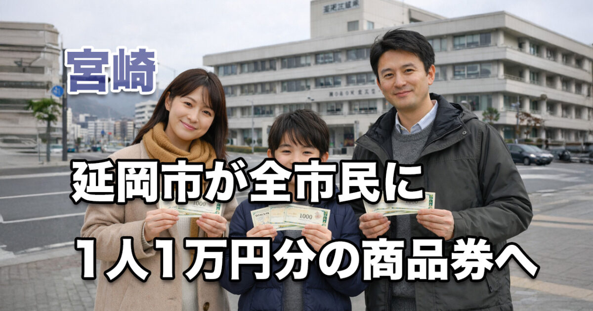 延岡市が全市民に1人1万円分の商品券へ｜ほんみや宮崎 - ほんみや宮崎
