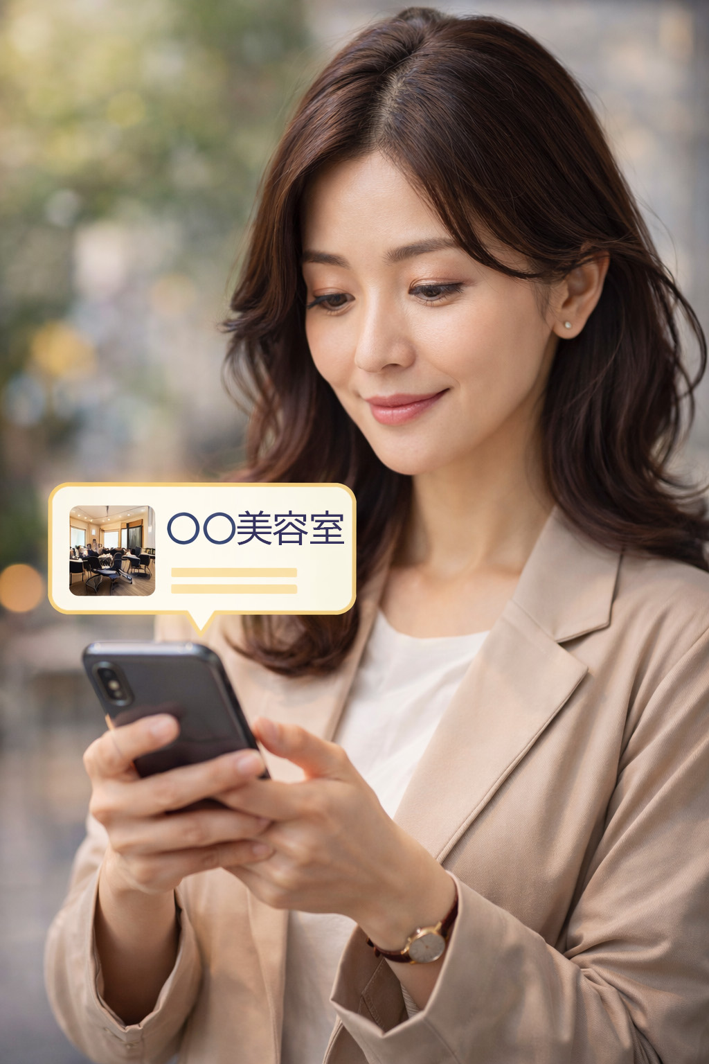 自分のスマホに美容室の情報が勝手に出て来た画像