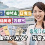宮崎市・都城市・延岡市・西都市・日南市 商品券5市比較｜金額が違う理由を解説アイキャッチ画像