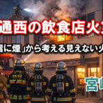 宮崎・橘通西の飲食店火災「煙が先に見える」報道から考える低温火災ーアイキャッチ画像