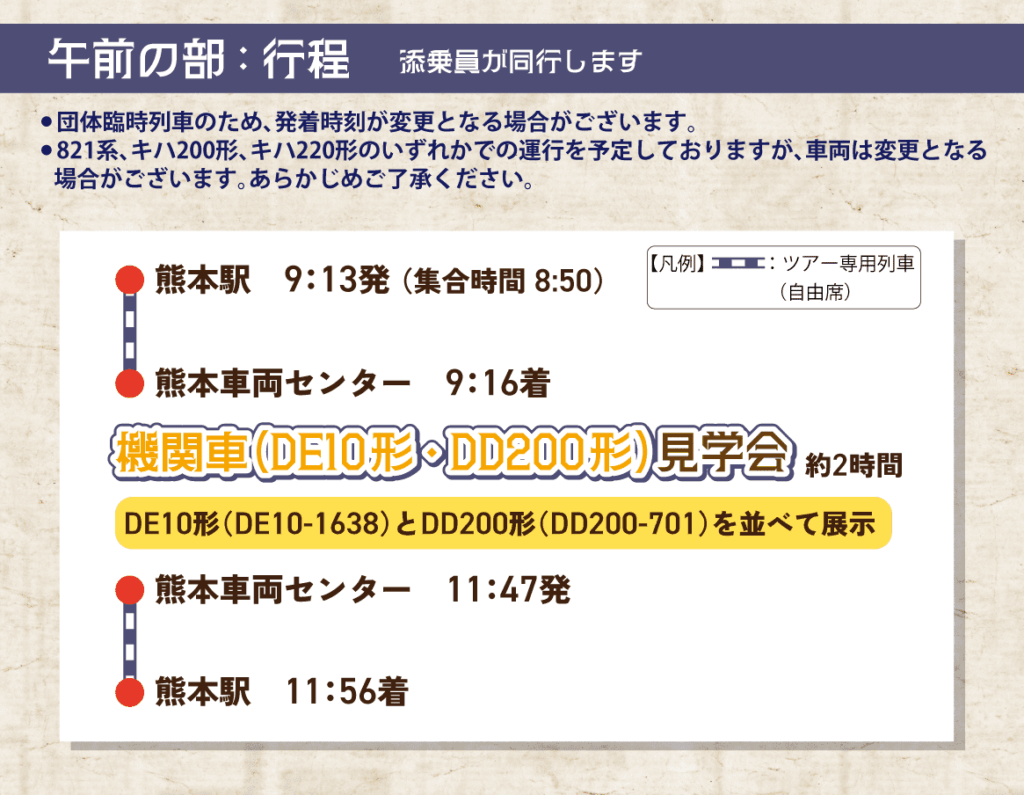 機関車DE10形・DD200形 車両見学会を熊本車両センターで開催-午前の部画像