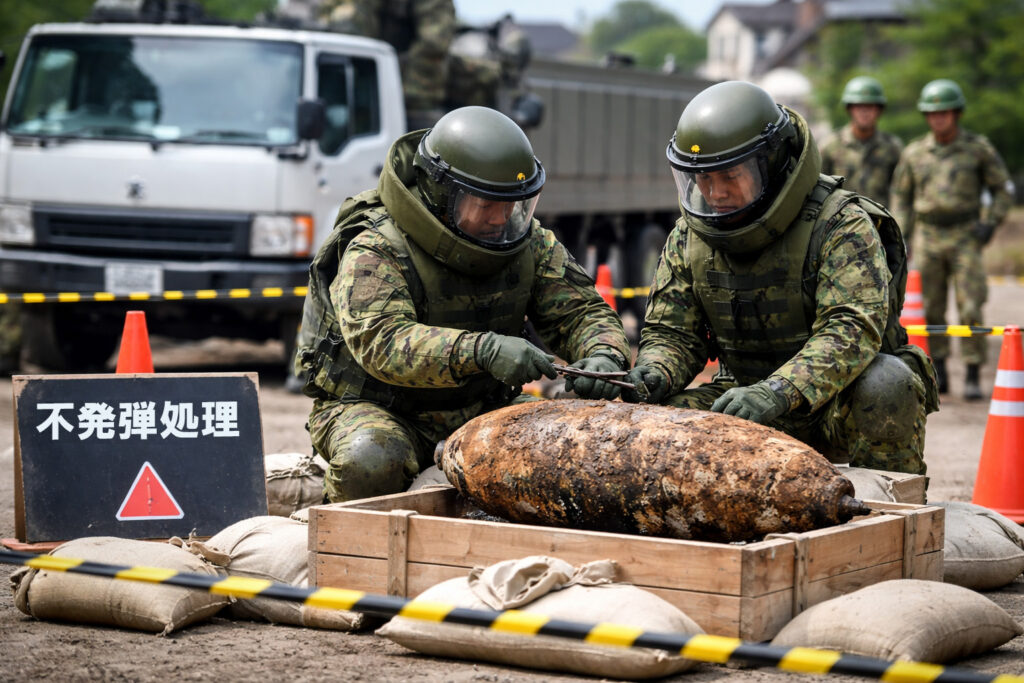 宮崎市・大淀川で見つかった不発弾　1月17日（土）処理へ　警戒区域は半径約400m、10時から避難指示ー不発弾処理イメージ
