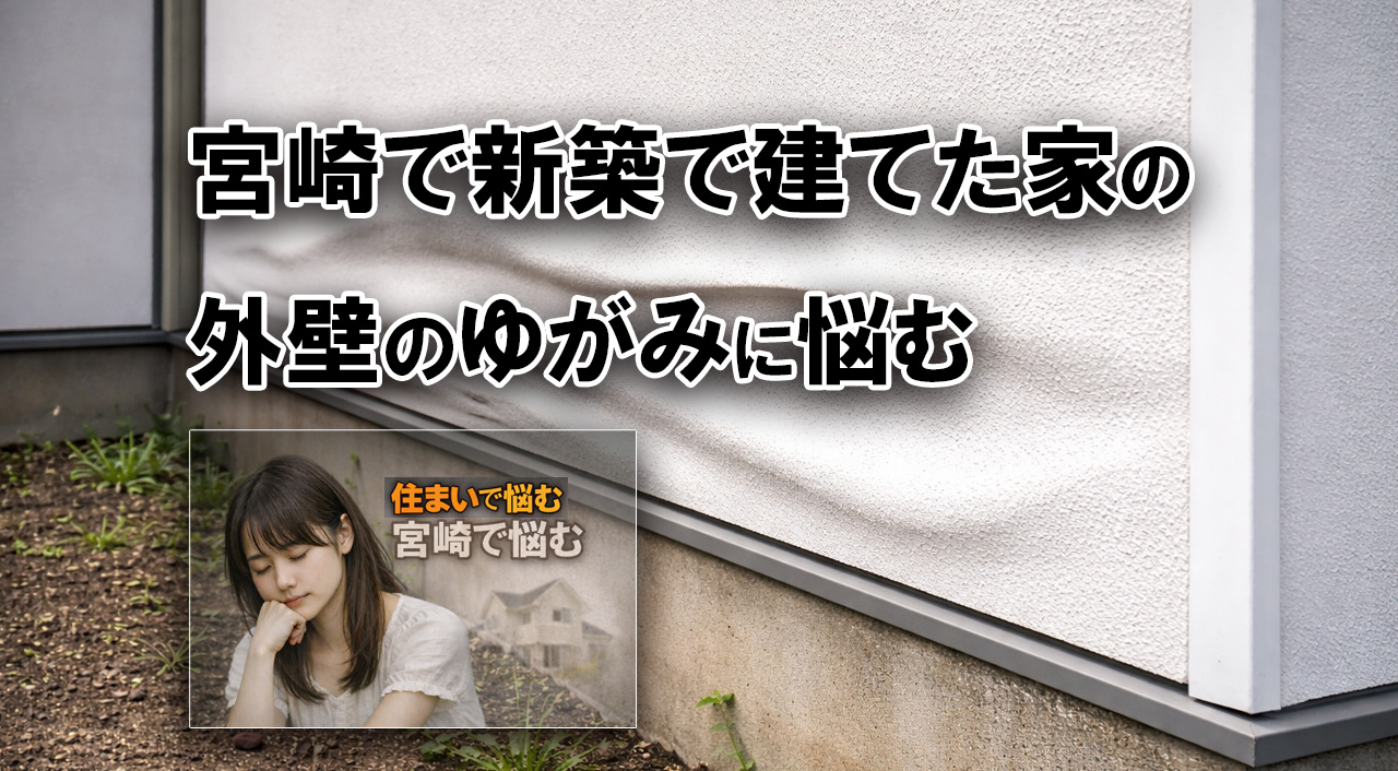 宮崎で新築で建てた家の外壁のゆがみに悩む