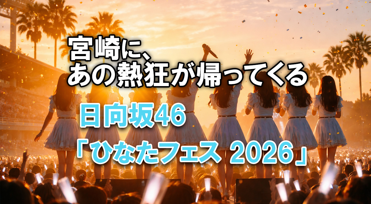 日向坂46“ひなたフェス2026”9月5日・6日開催決定！2年ぶり復活｜ほんみや宮崎ーアイキャッチ画像