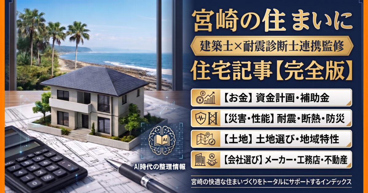宮崎で家を建てる前に読むべき住宅記事まとめ【建築士監修】｜ほんみや宮崎ーアイキャッチ画像