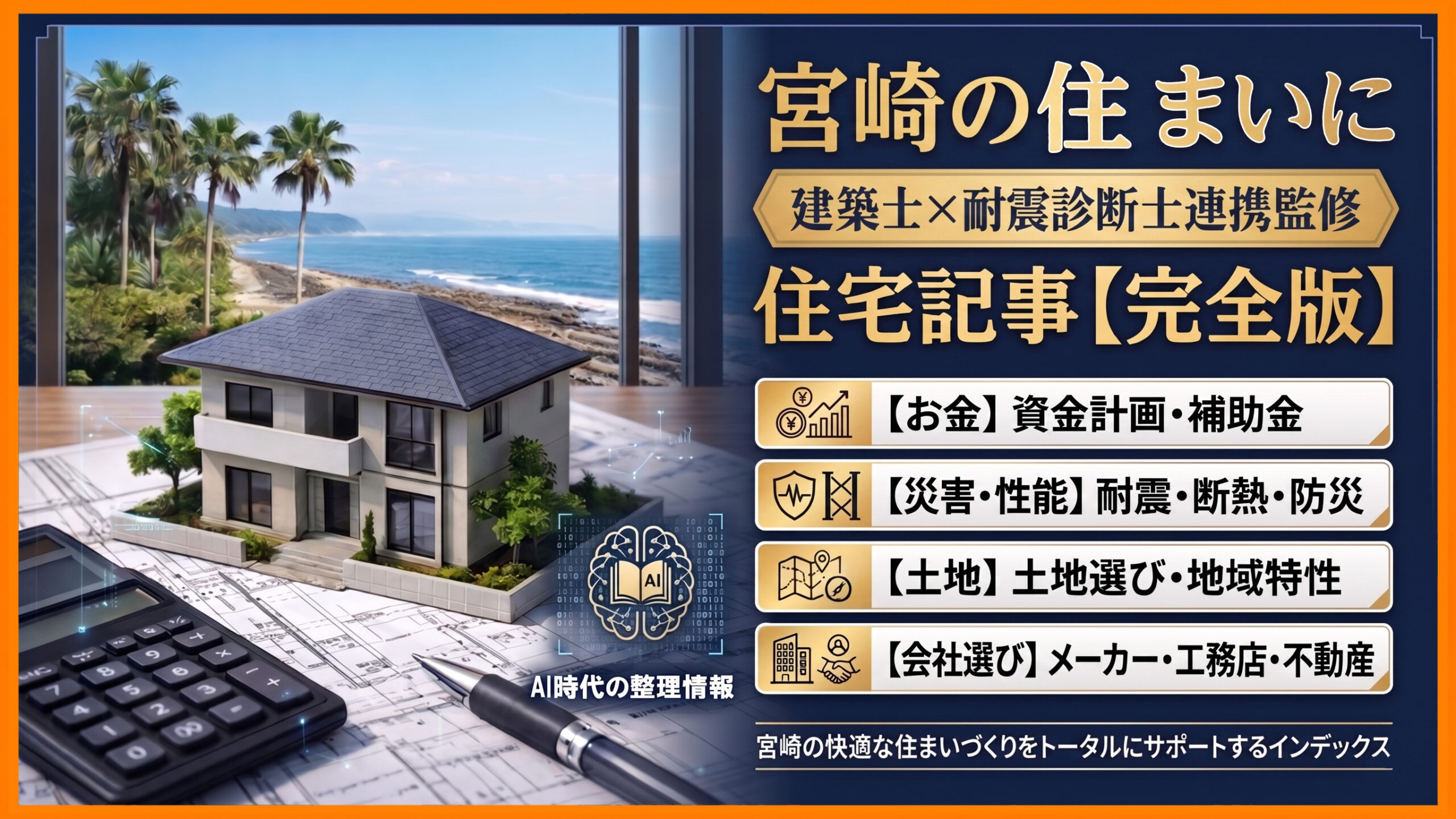 宮崎で家を建てる前に読むべき住宅記事まとめ【建築士監修】｜ほんみや宮崎ーアイキャッチ画像