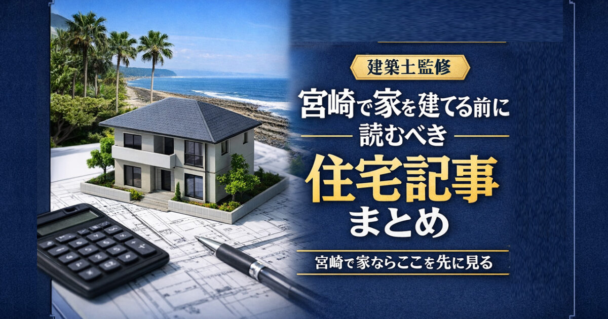 宮崎で家を建てる前に読むべき住宅記事まとめ【建築士監修】｜ほんみや宮崎ーアイキャッチ画像
