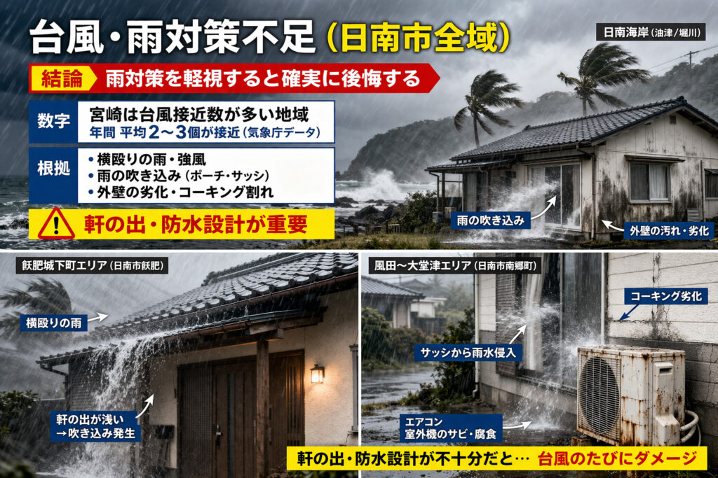 塩害を考えていない（油津・南郷）地区