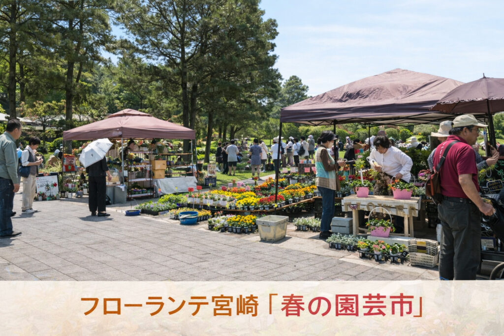 フローランテ宮崎で「春の園芸市」開催へ　花苗やガーデニング雑貨が集まる2日間ー画像