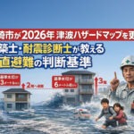 宮崎市が2026年津波ハザードマップを更新。建築士・耐震診断士が教える垂直避難の判断基準ーアイキャッチ画像
