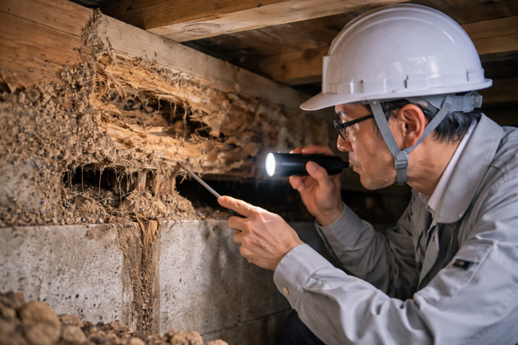 築30年の実家は地震で崩れる？建築士・耐震診断士が教える宮崎の住宅リスクと安心の根拠ーシロアリの被害