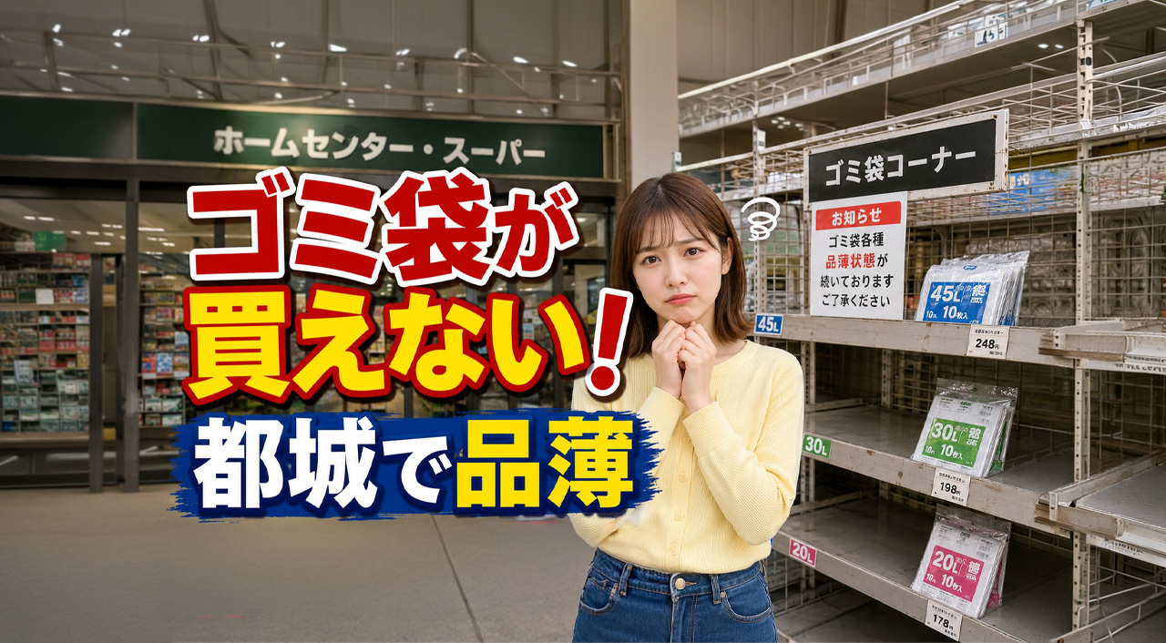 宮崎・都城市で指定ごみ袋が買えない！｜6月30日まで透明・半透明袋でごみ出し可能に｜ほんみや宮崎