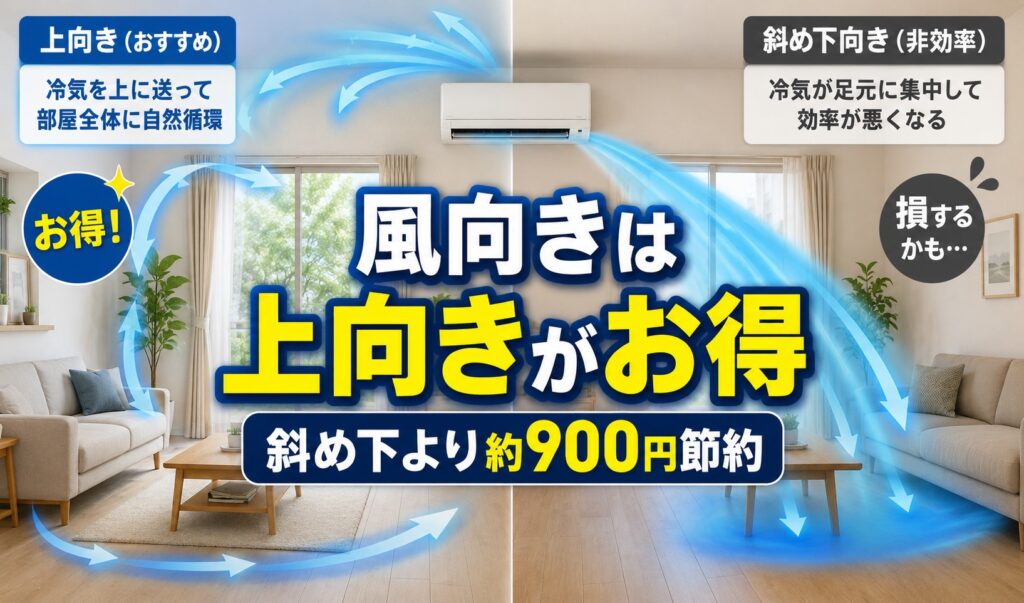 風量設定は「弱」より「自動」の方が効率よく冷やしやすいです