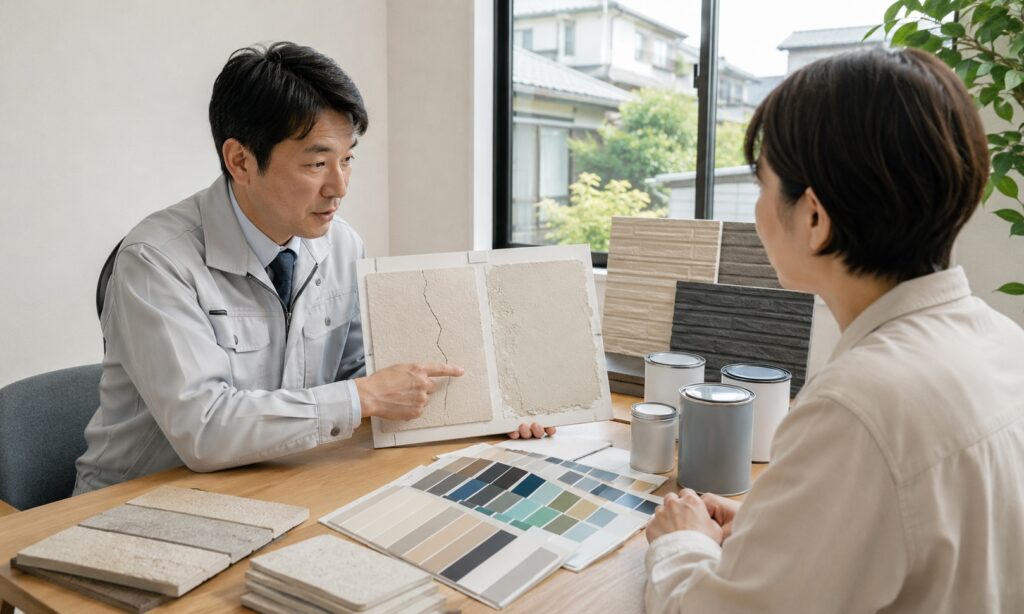 良い会社の選び方
塗料の種類と下地補修の必要性を説明してくれる