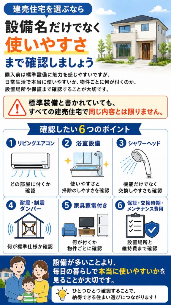 標準設備で確認したいこと