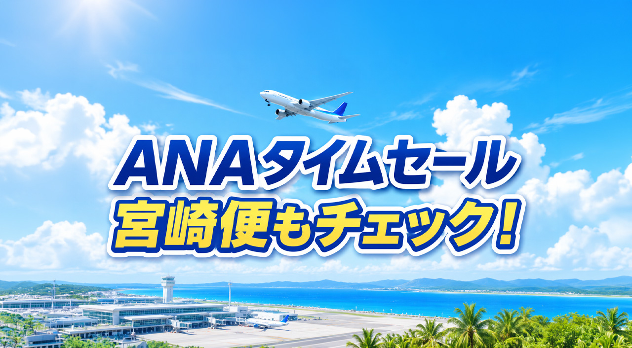 宮崎 2026｜ANA国内線タイムセールが6月29日開始　宮崎発着便も販売開始後にチェック｜ほんみや宮崎