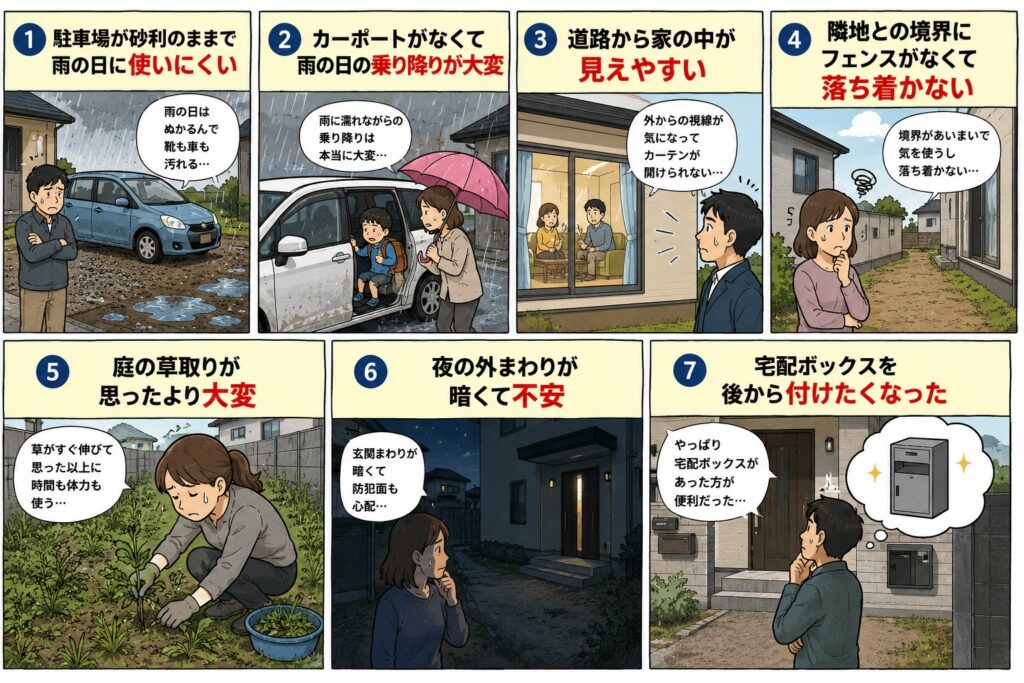 後から気がつく外構