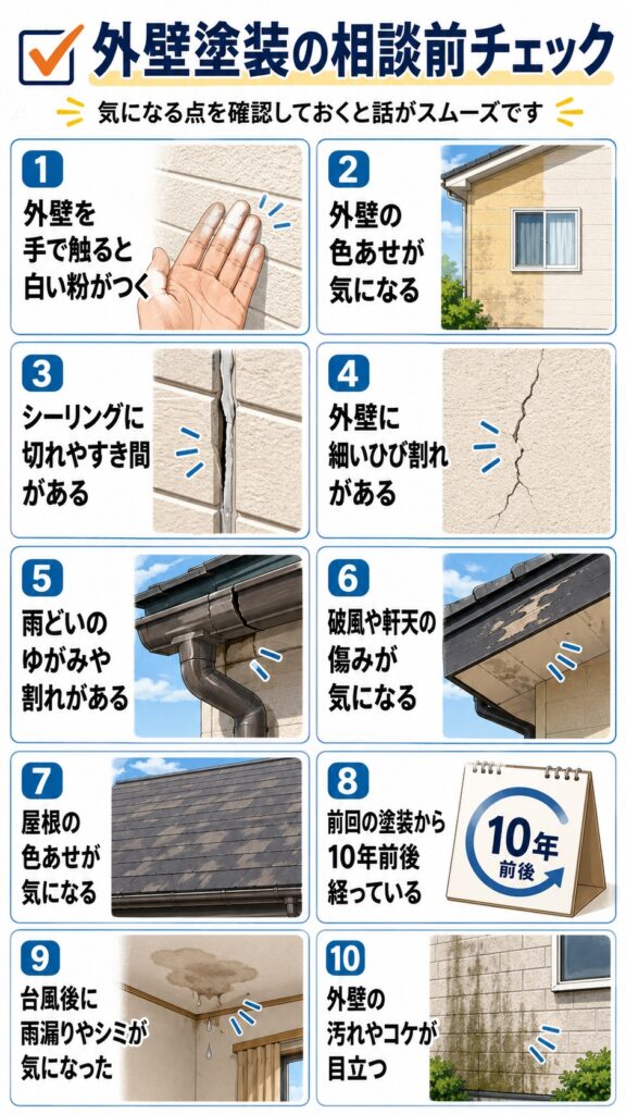 外壁塗装の相談前check