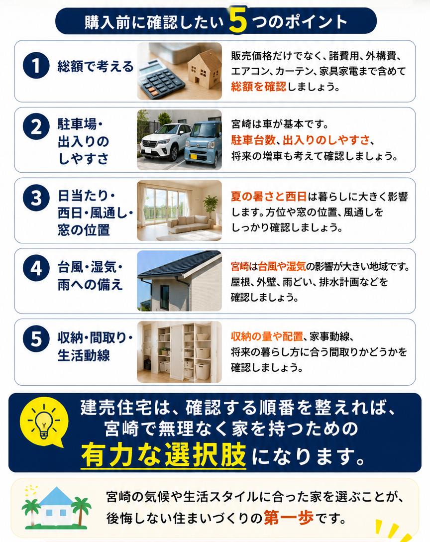宮崎で建売住宅を買う前は、価格だけで決めないことが大切です