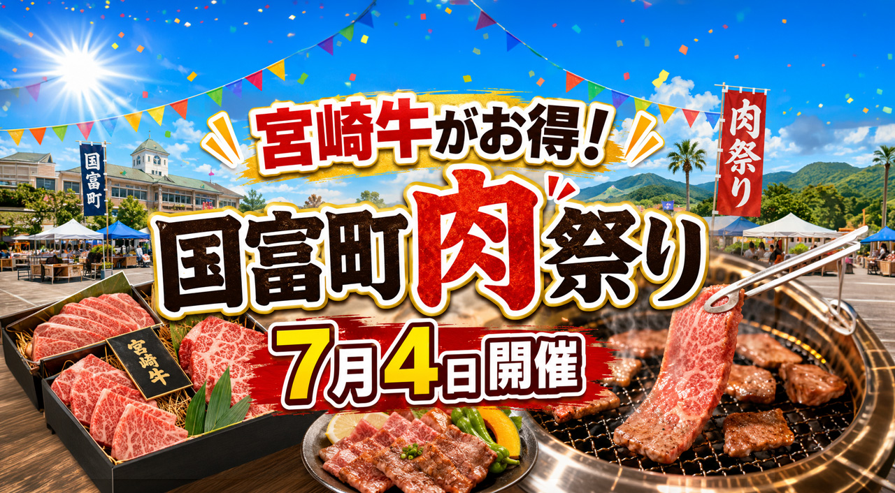 宮崎・国富町で2026年「国富町肉祭り」開催！宮崎牛を特別価格で販売、事前予約は6月30日まで｜ほんみや宮崎