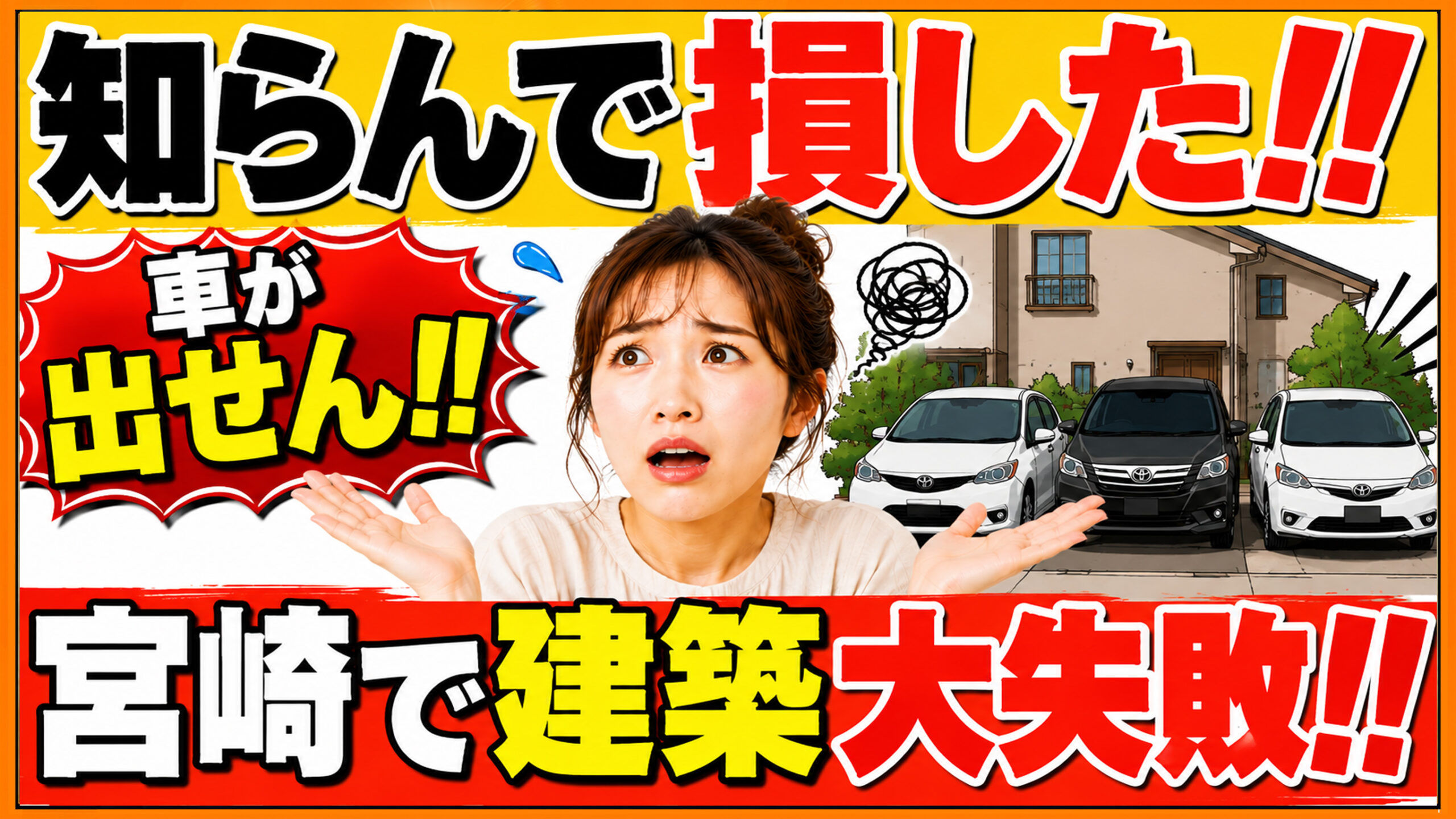 知らんで損した!! 宮崎で建築大失敗｜駐車場3台のはずが、車が出せんかった話|ほんみや宮崎