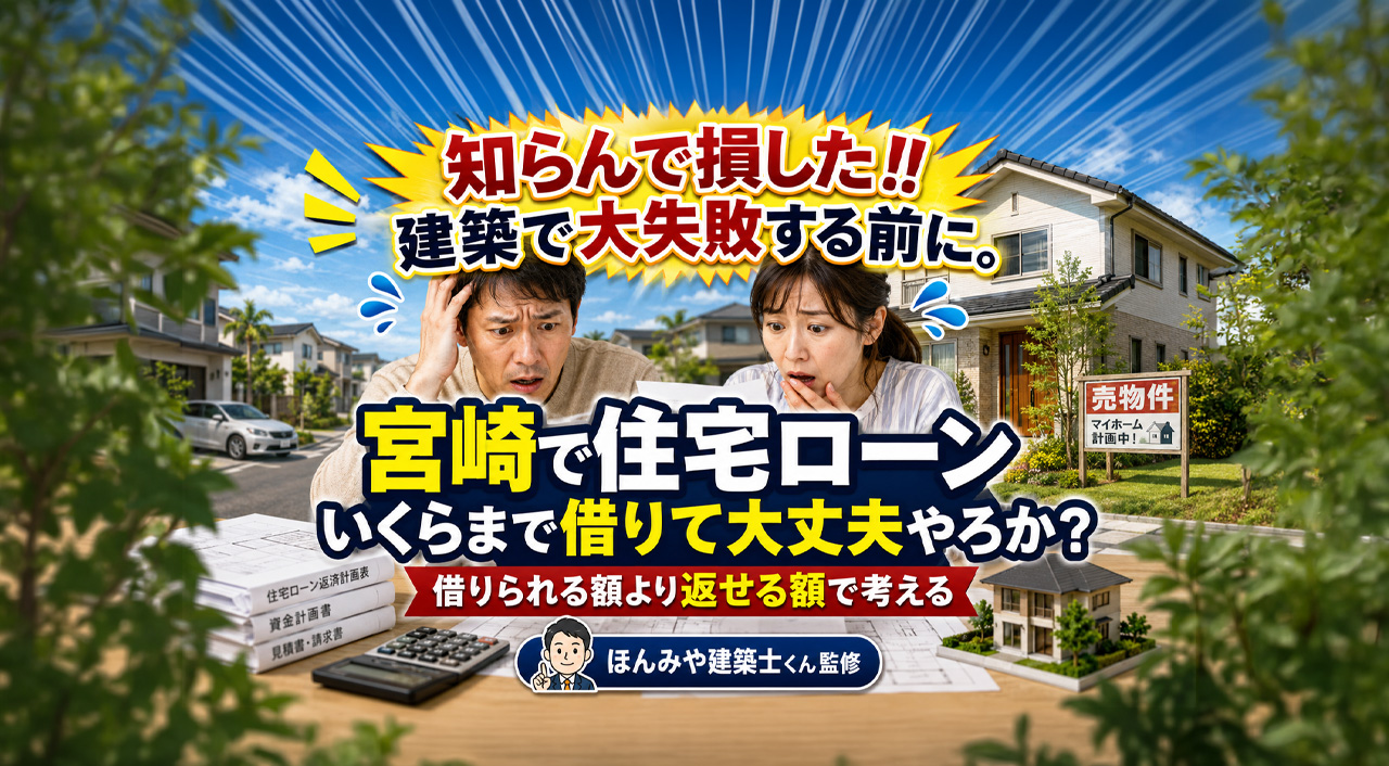 知らんで損した!! 宮崎で住宅ローンはいくらまで借りて大丈夫やろか？借りられる額より返せる額で考える