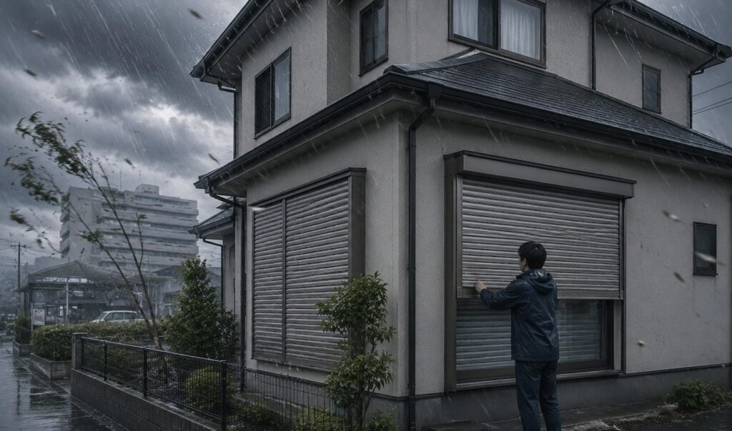 雨戸・シャッターがある家は早めに閉める