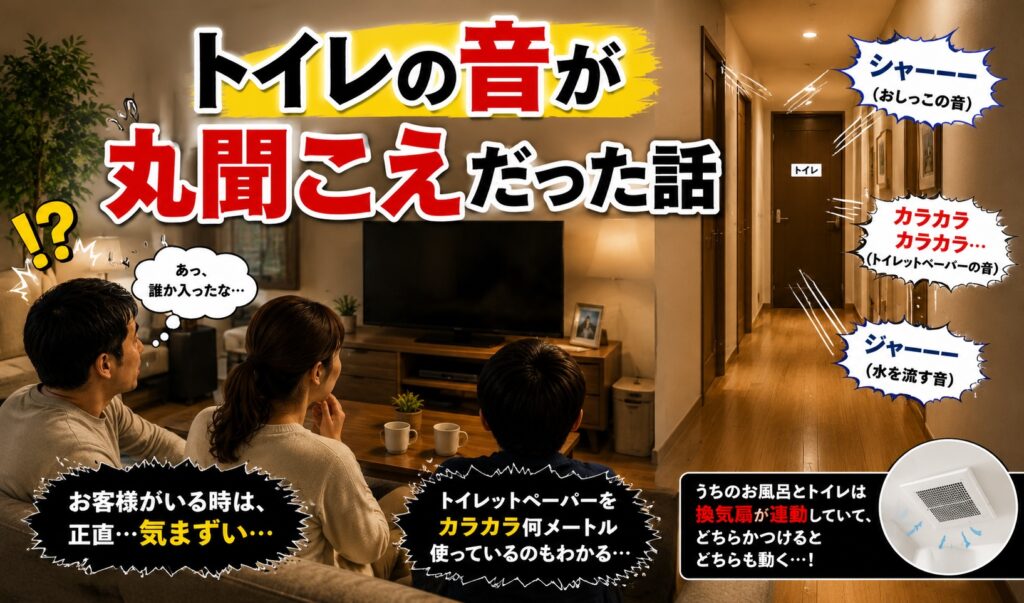トイレの音が丸聞こえ