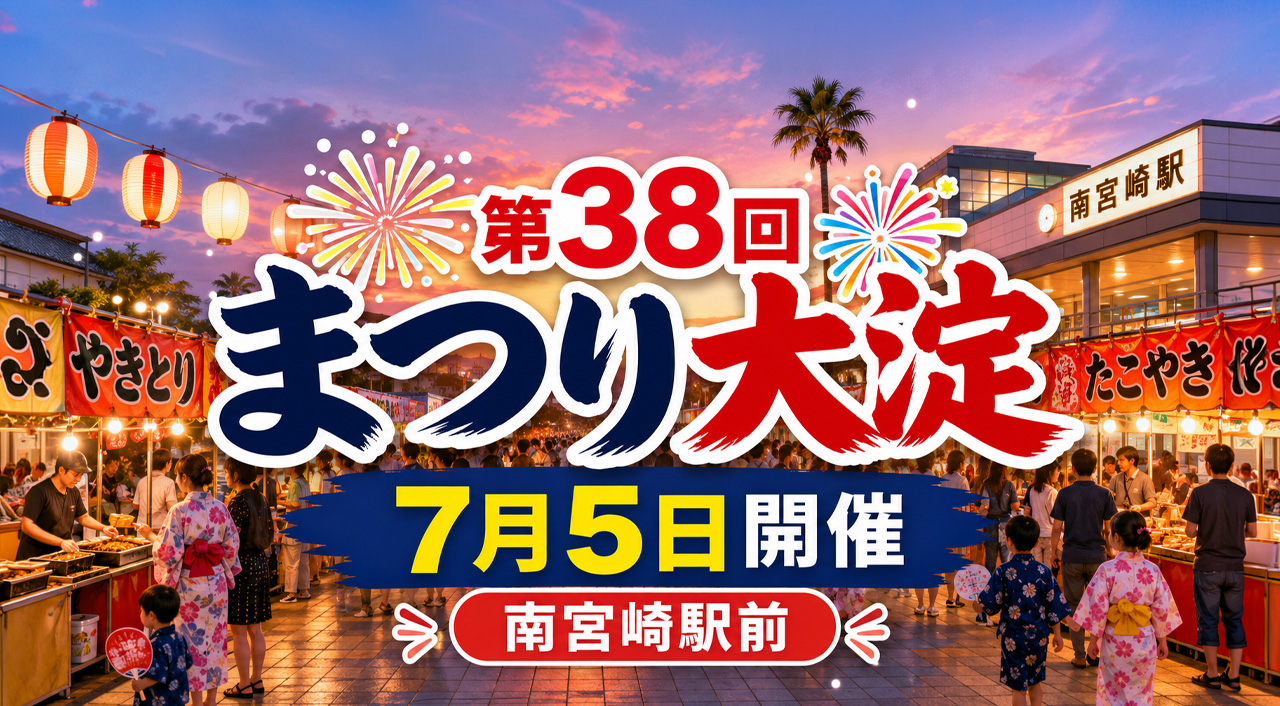 南宮崎駅前が歩行者天国に！第38回「まつり大淀」が7月5日に開催されます！｜ほんみや宮崎