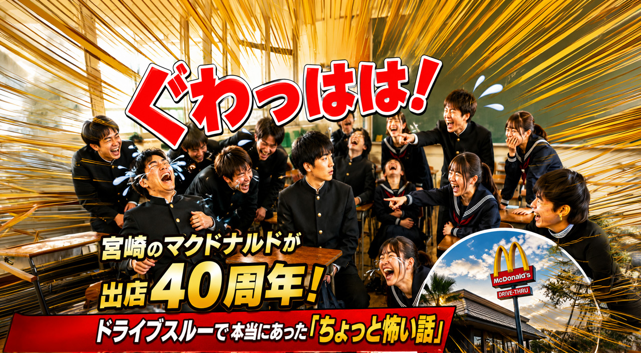 宮崎にマクドナルド進出40周年！ドライブスルーで本当にあった「怖い話｜ほんみや宮崎