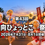 【2026】第43回日向ひょっとこ夏祭り開催！約2,000人が踊る日向の夏の一大イベント