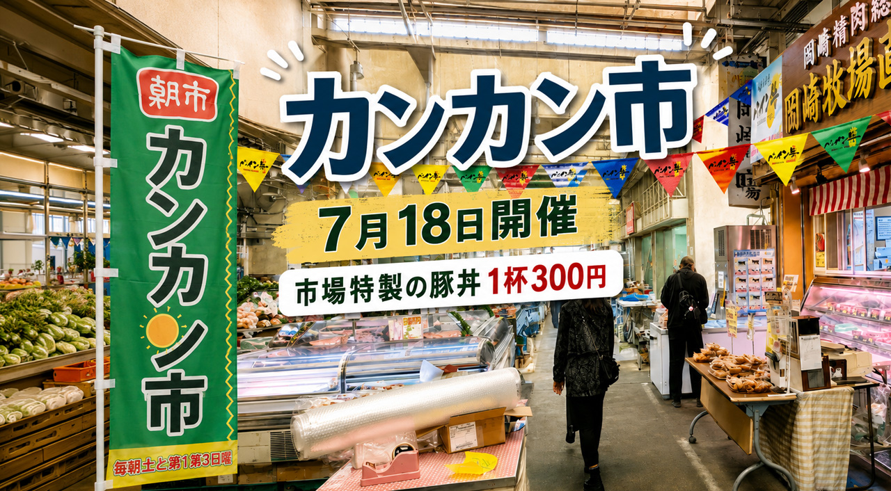 【1杯300円】宮崎市中央卸売市場「カンカン市」で市場特製の豚丼！7月18日開催｜ほんみや宮崎