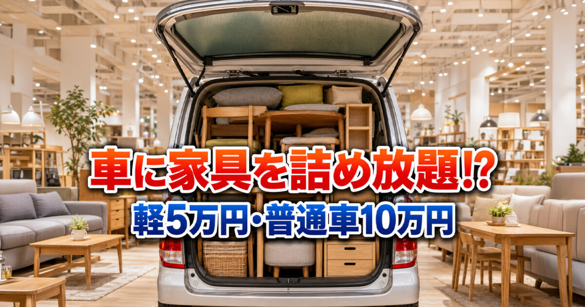 車に家具を詰め放題！軽5万円・普通車10万円「狂気のイベント」2026年7月17日開催【宮崎・都城】｜ほんみや宮崎