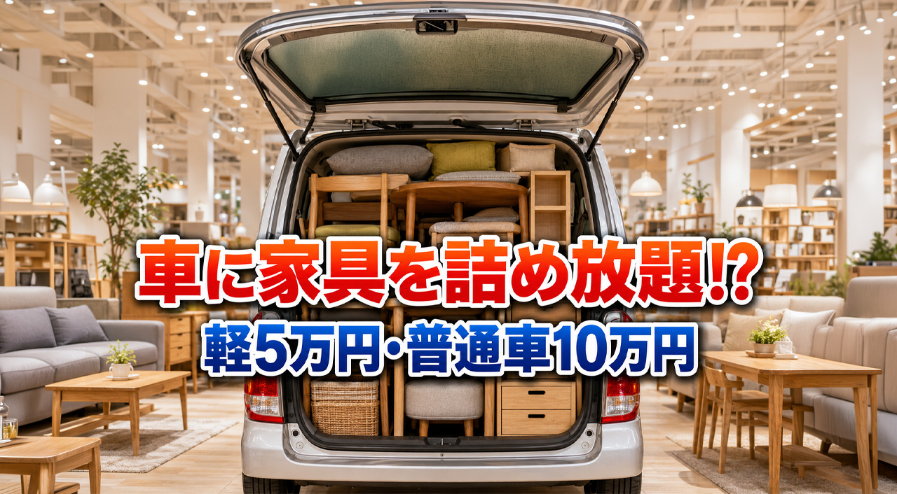 車に家具を詰め放題！軽5万円・普通車10万円「狂気のイベント」2026年7月17日開催【宮崎・都城】｜ほんみや宮崎