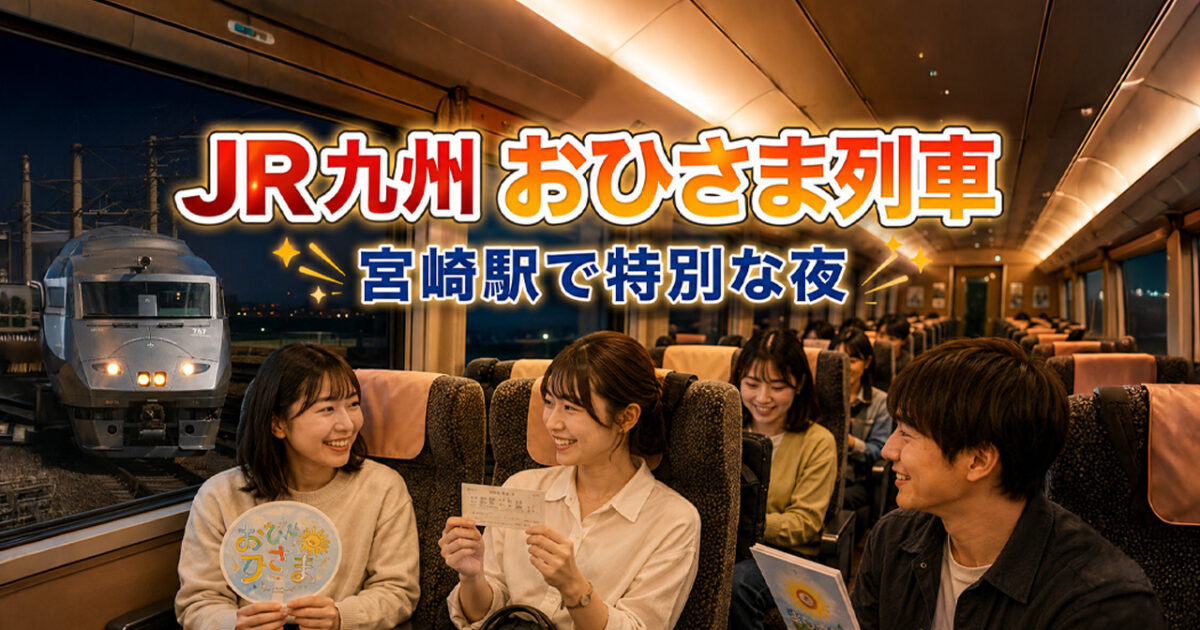 宮崎駅で9月5日・6日おひさまとすごそう！「スワローおひさま」787系でおひさまと一夜を過ごす！｜ほんみや宮崎