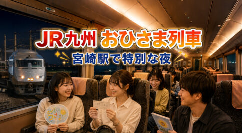 宮崎駅で9月5日・6日おひさまとすごそう！「スワローおひさま」787系でおひさまと一夜を過ごす！｜ほんみや宮崎