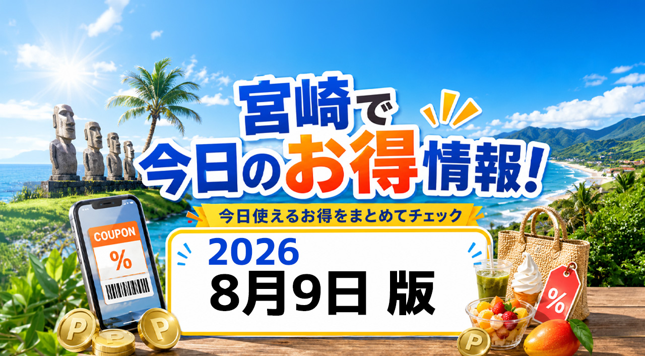 2026年8月9日の主なお得情報