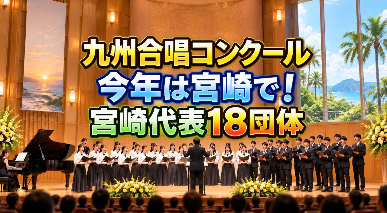 今年は宮崎で開催！「第81回九州合唱コンクール」9月11日開幕！宮崎代表18団体を紹介｜ほんみや宮崎