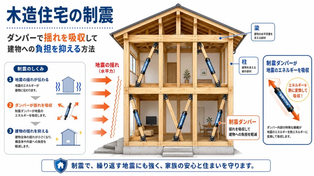 木造住宅の制震ダンパー