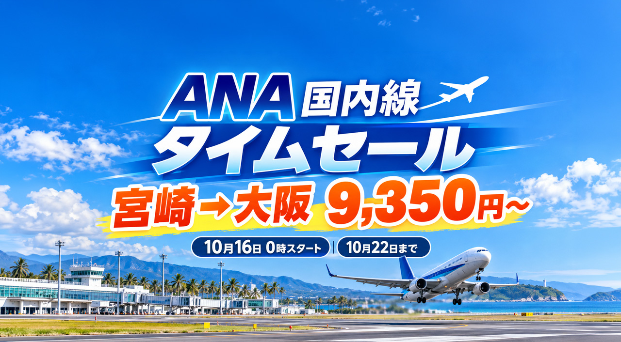 飛行機の離陸イメージ｜ANA国内線タイムセール 2026年10月16日開始（写真はイメージ）