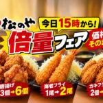 【宮崎の松のや】今日15時から倍量フェア！唐揚げ6個・カキフライ4個、価格そのまま