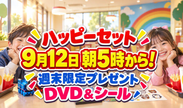 マクドナルドで2026年9月12日（土）・13日（日）の2日間、ハッピーセットの週末限定プレゼントが実施されます。｜ほんみや宮崎